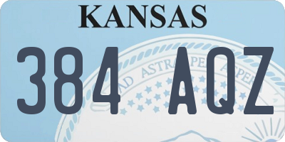 KS license plate 384AQZ