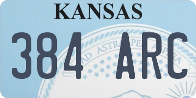 KS license plate 384ARC