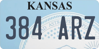 KS license plate 384ARZ