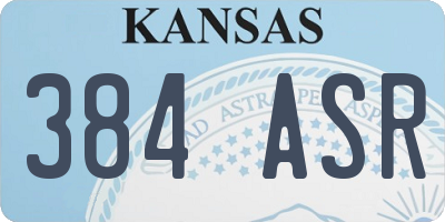 KS license plate 384ASR