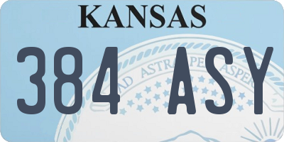 KS license plate 384ASY