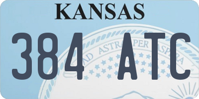 KS license plate 384ATC