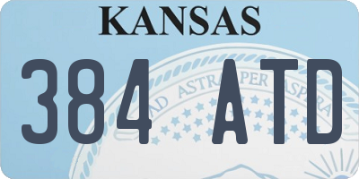 KS license plate 384ATD
