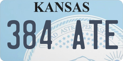 KS license plate 384ATE