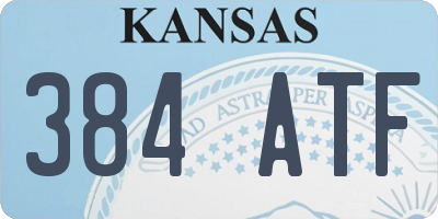 KS license plate 384ATF
