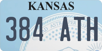 KS license plate 384ATH