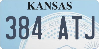KS license plate 384ATJ