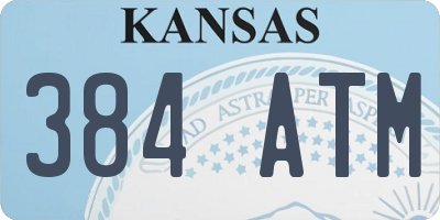 KS license plate 384ATM