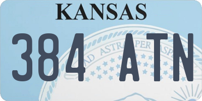 KS license plate 384ATN
