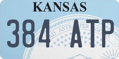 KS license plate 384ATP