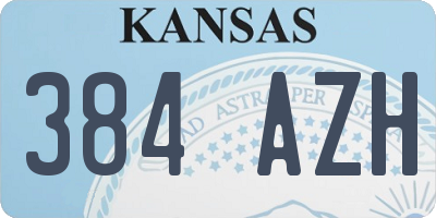 KS license plate 384AZH