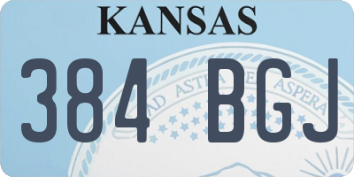 KS license plate 384BGJ