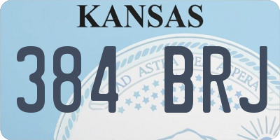 KS license plate 384BRJ
