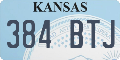 KS license plate 384BTJ