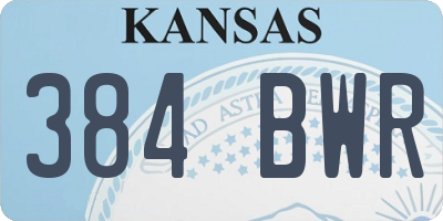 KS license plate 384BWR