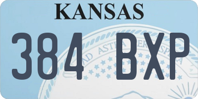 KS license plate 384BXP