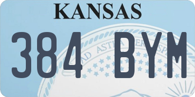 KS license plate 384BYM