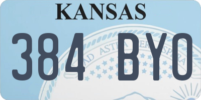 KS license plate 384BYO