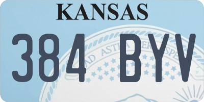 KS license plate 384BYV