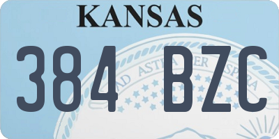 KS license plate 384BZC