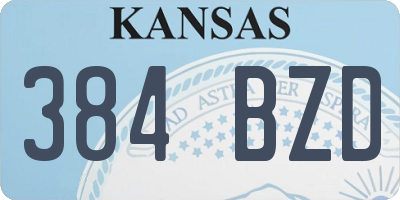 KS license plate 384BZD