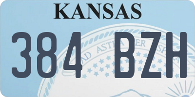KS license plate 384BZH