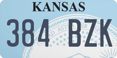 KS license plate 384BZK