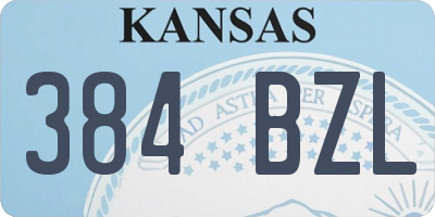 KS license plate 384BZL