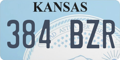 KS license plate 384BZR