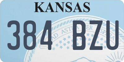 KS license plate 384BZU