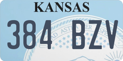 KS license plate 384BZV