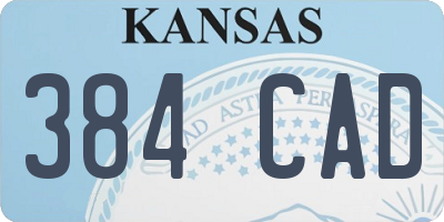 KS license plate 384CAD
