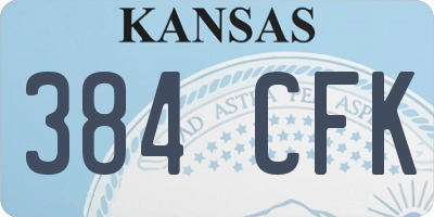 KS license plate 384CFK