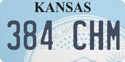 KS license plate 384CHM
