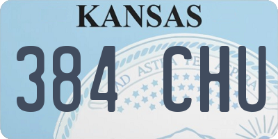 KS license plate 384CHU