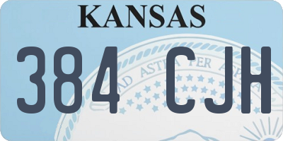 KS license plate 384CJH