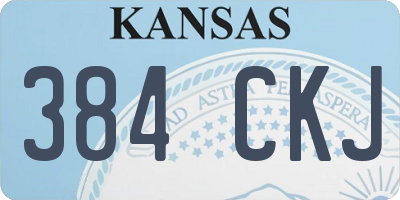 KS license plate 384CKJ