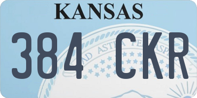 KS license plate 384CKR