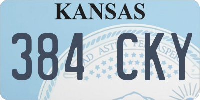 KS license plate 384CKY