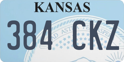 KS license plate 384CKZ