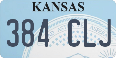 KS license plate 384CLJ