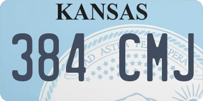 KS license plate 384CMJ