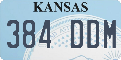 KS license plate 384DDM