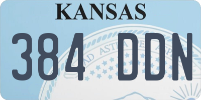 KS license plate 384DDN