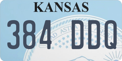 KS license plate 384DDQ