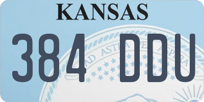 KS license plate 384DDU