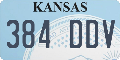 KS license plate 384DDV