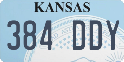 KS license plate 384DDY