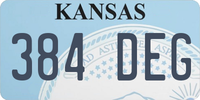 KS license plate 384DEG