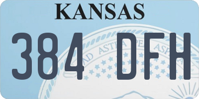 KS license plate 384DFH